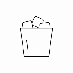 ice bucket icon sign vector