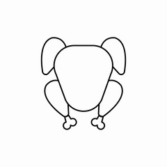 raw chicken icon sign vector