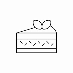 sweet cheesecake icon sign vector