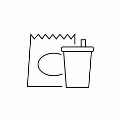 take away icon sign vector