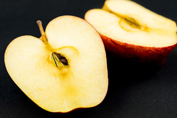 Red apple cut