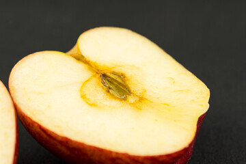 Red apple cut
