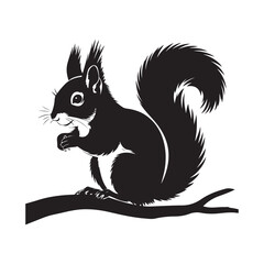 squirrel silhouette vector illustration