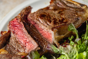steak grilled meat barbecue juicy beef fresh delicious gourmet food background on the table rustick food top view copy space