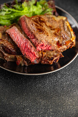 steak grilled meat barbecue juicy beef fresh delicious gourmet food background on the table rustick food top view copy space