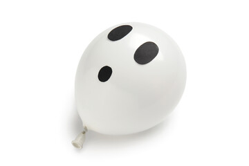 Funny Halloween balloon on white background