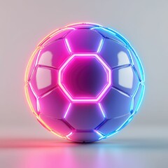 Naklejka premium neon ball isolated on white background 