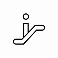 escalator going icon sign vector