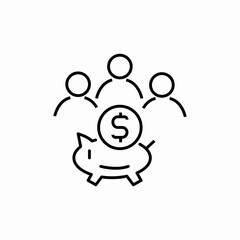 piggy bank icon sign vector