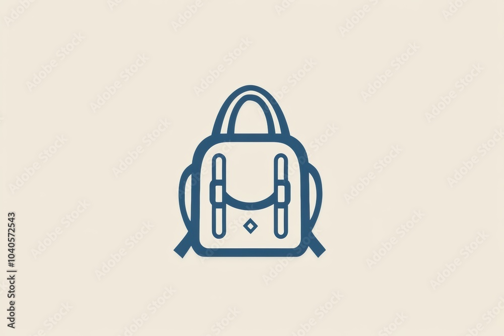 Aufkleber this backpack icon features a minimalist design, symbolizing exploration and outdoor activities with