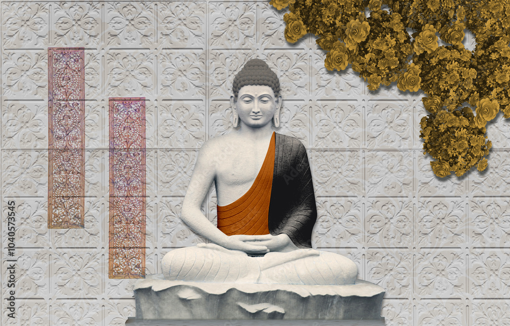 Wall mural 3d buddha wallpaper indian god