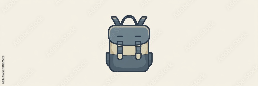Poster this backpack icon features clean lines and a simple style, perfect for representing travel and adve