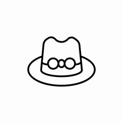cowboy hat icon sign vector