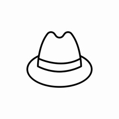 fedora hat icon sign vector