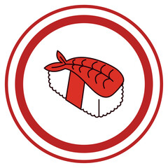 Sushi icon vector image on white background