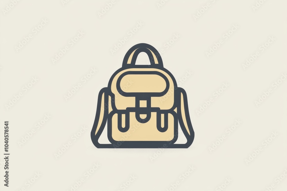 Poster a minimalist backpack design showcases simple lines, embodying the spirit of adventure and the desir