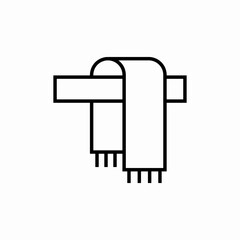 winter scarf icon sign vector