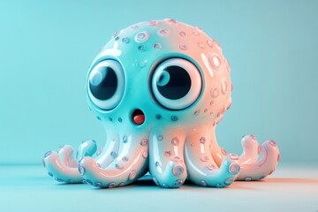 Whimsical 3D Octopus: A Colorful and Playful Underwater Creature for Imagination and Fun