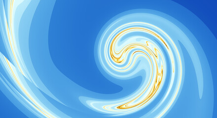 Abstract blue swirl with fluid shapes