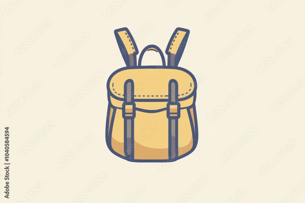 Poster this backpack icon features clean lines and a minimalist design, embodying the spirit of adventure a