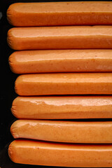 sausages meat pork, beef, chicken dish Fresh delicious gourmet food background on the table rustic food top view copy space