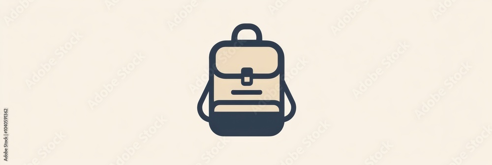 Poster this clean backpack icon with smooth lines symbolizes ready exploration, capturing the essence of ad