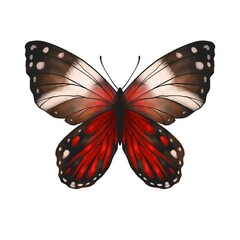 Butterfly Clipart Watercolor Hand Drawn Illustration. Isolated on White Background for Design, Print or Background.