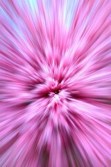 Obraz premium Vibrant pink floral burst with dynamic zoom effect in blooming garden