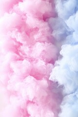 Fototapeta premium Dreamy cotton candy clouds: whimsical pink and blue fluffy textures for creative projects
