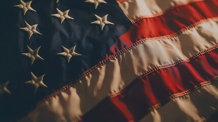 American Flag Close-Up
