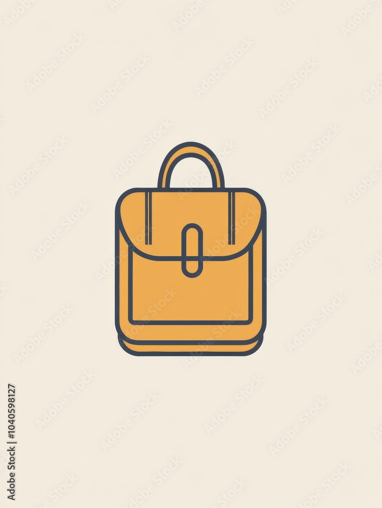 Aufkleber this icon features a clean, simple backpack design, representing the spirit of adventure and explora
