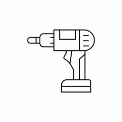 cordless drill icon sign vector