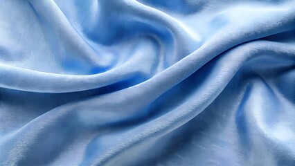 Obraz premium Flowing blue satin fabric texture background
