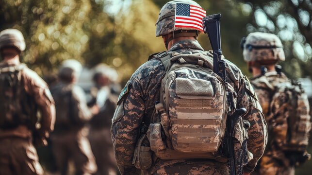 Military Personnel in Uniform