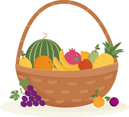 basket with fruits