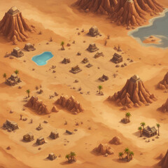 game map view from top, adventure game map