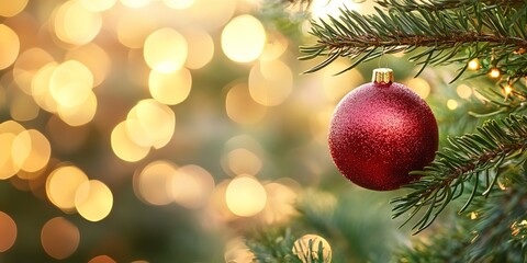 Obraz premium Christmas holiday background. Christmas decorated tree