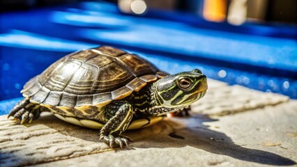 Obraz premium Greek Baby Turtle Makro Picture