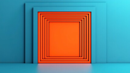 This design showcases Abstract Colorful Layers with a vibrant orange center in an artistic way