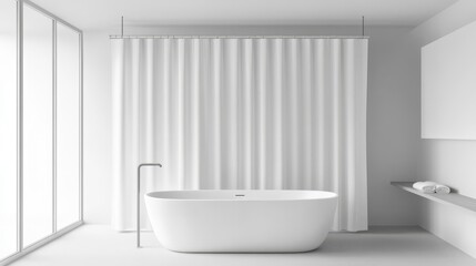 Fototapeta premium Modern Minimalist Bathroom