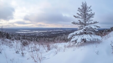 Winter Landscape with Snowy Trees