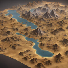 game map view from top, adventure game map