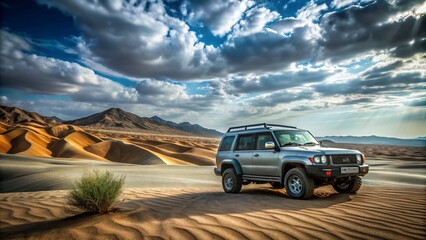 Obraz premium Driving Off Road At A Desert