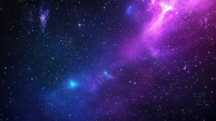 Obraz premium Expansive view of a vibrant, colorful galaxy filled with stars and swirling nebulae during a clear night in outer space