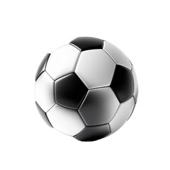 Fototapeta premium a black and white soccer ball, ai generated png transparent background 