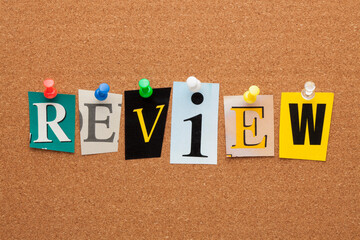 Review in Cut Out Letters