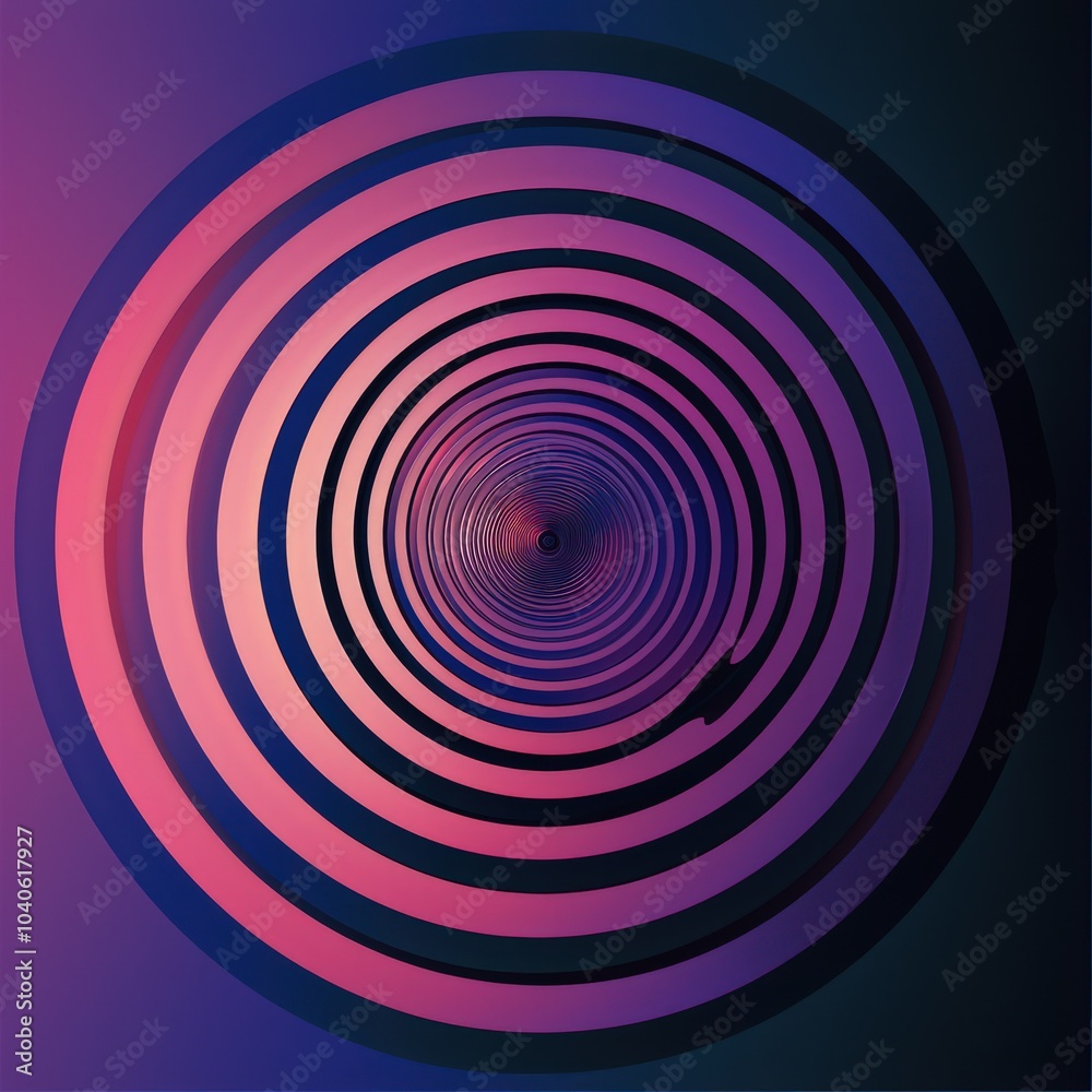 Wall mural smooth circular gradient transitions, creating a hypnotic spiral pattern