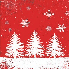 vibrant and festive winter scene featurin