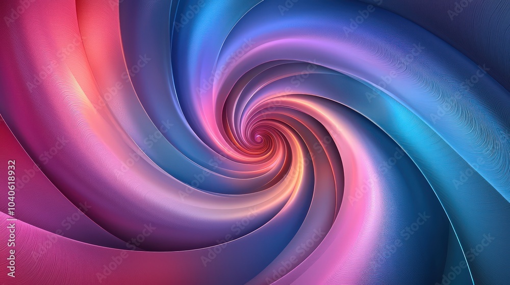 Wall mural vibrant, dynamic spiral pattern with smooth gradient transitions