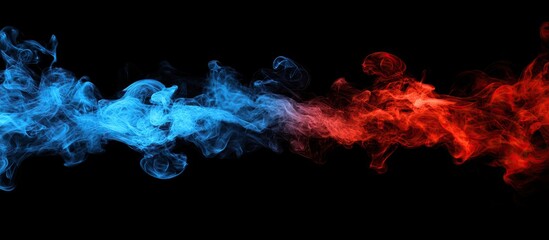 Abstract Smoke Art: Red and Blue